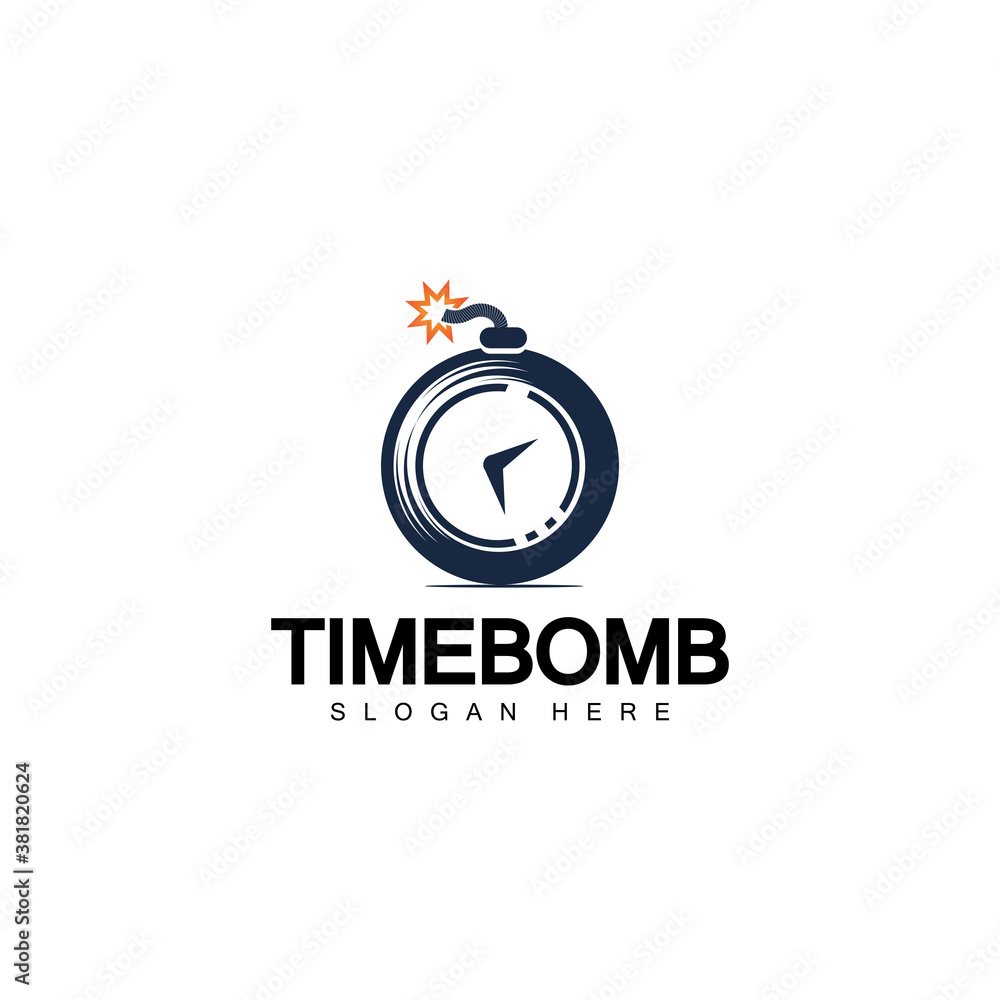Time bomb logo vector icon ilustration design template Time bomb logo vector icon ilustration design template
