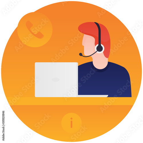 
Flat illustration of travel agent 
