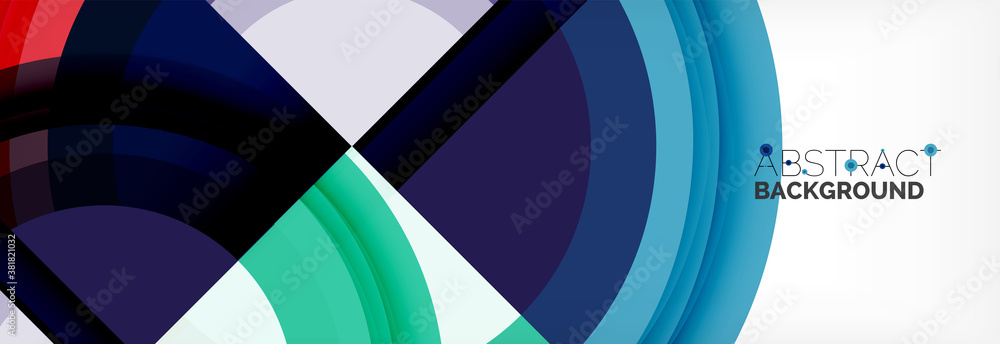 Round shapes, triangles and circles. Modern abstract background Round shapes, triangles and circles. Modern abstract background