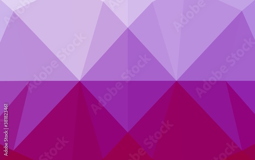 Light Purple vector hexagon mosaic template. A vague abstract illustration with gradient. A completely new design for your business.