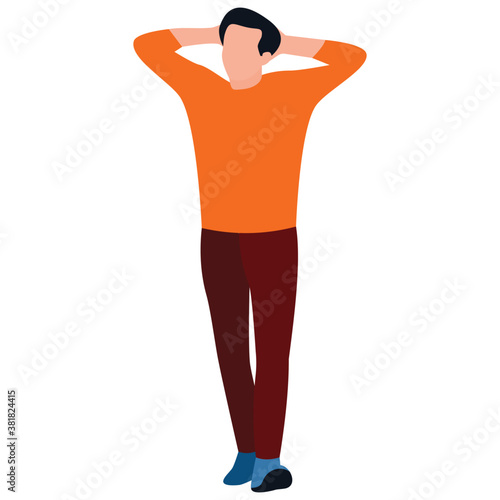 
Physical exercise flat icon design 
