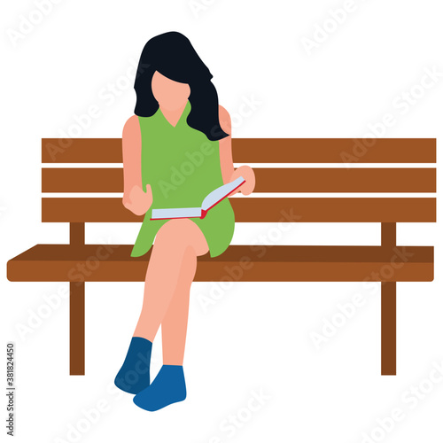 
Baby and mother sitting on bench, park bench 

