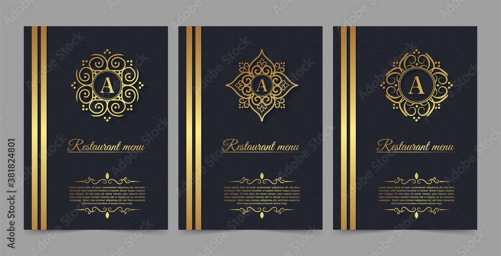Menu restaurant luxury gift voucher design template Menu restaurant luxury gift voucher design template