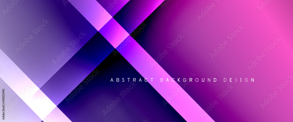 Fototapeta premium Fluid gradients with dynamic diagonal lines abstract background. Bright colors with dynamic light and shadow effects. Vector wallpaper or poster