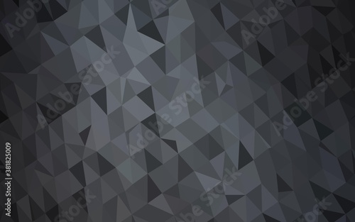 Dark Black vector blurry triangle pattern. Geometric illustration in Origami style with gradient. New texture for your design.