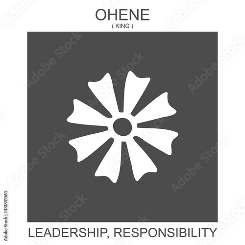 vector icon with african adinkra symbol Ohene. Symbol of leadership and responsibility photo