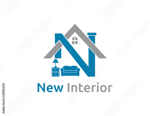 New Interior logo design illustration.