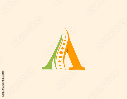 Abstract nature chiropractic logo design.