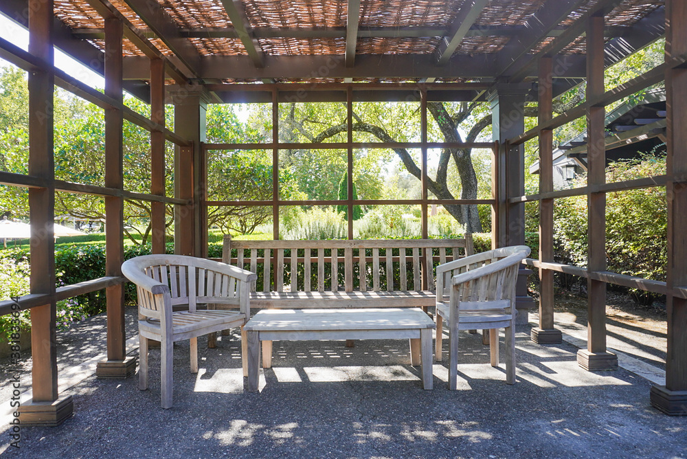 Comfortable and shaded seating area