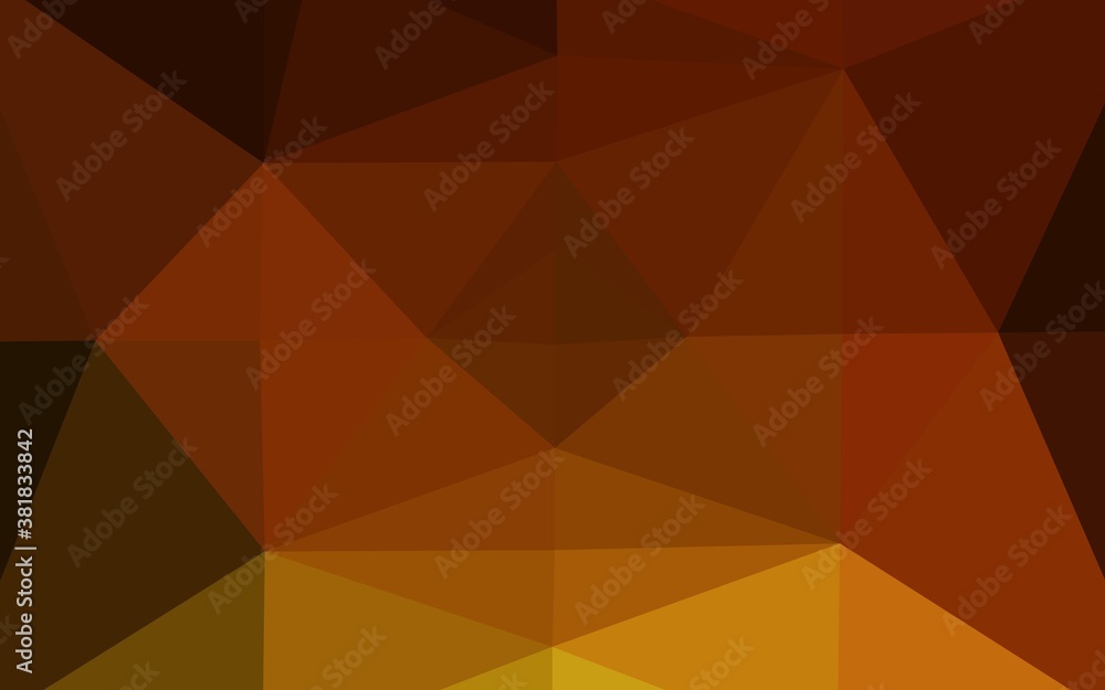 Dark Yellow, Orange vector low poly cover. Geometric illustration in Origami style with gradient. Brand new design for your business. Dark Yellow, Orange vector low poly cover. Geometric illustration in Origami style with gradient. Brand new design for your business.