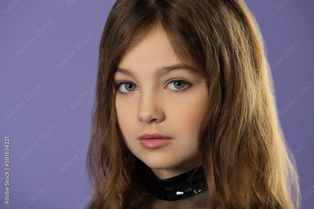 portrait of a beautiful girl with a stylish hairstyle portrait of a beautiful girl with a stylish hairstyle
