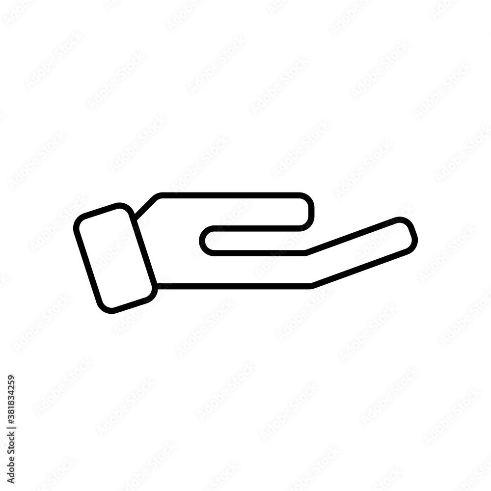Fototapeta premium Give alms icon flat design