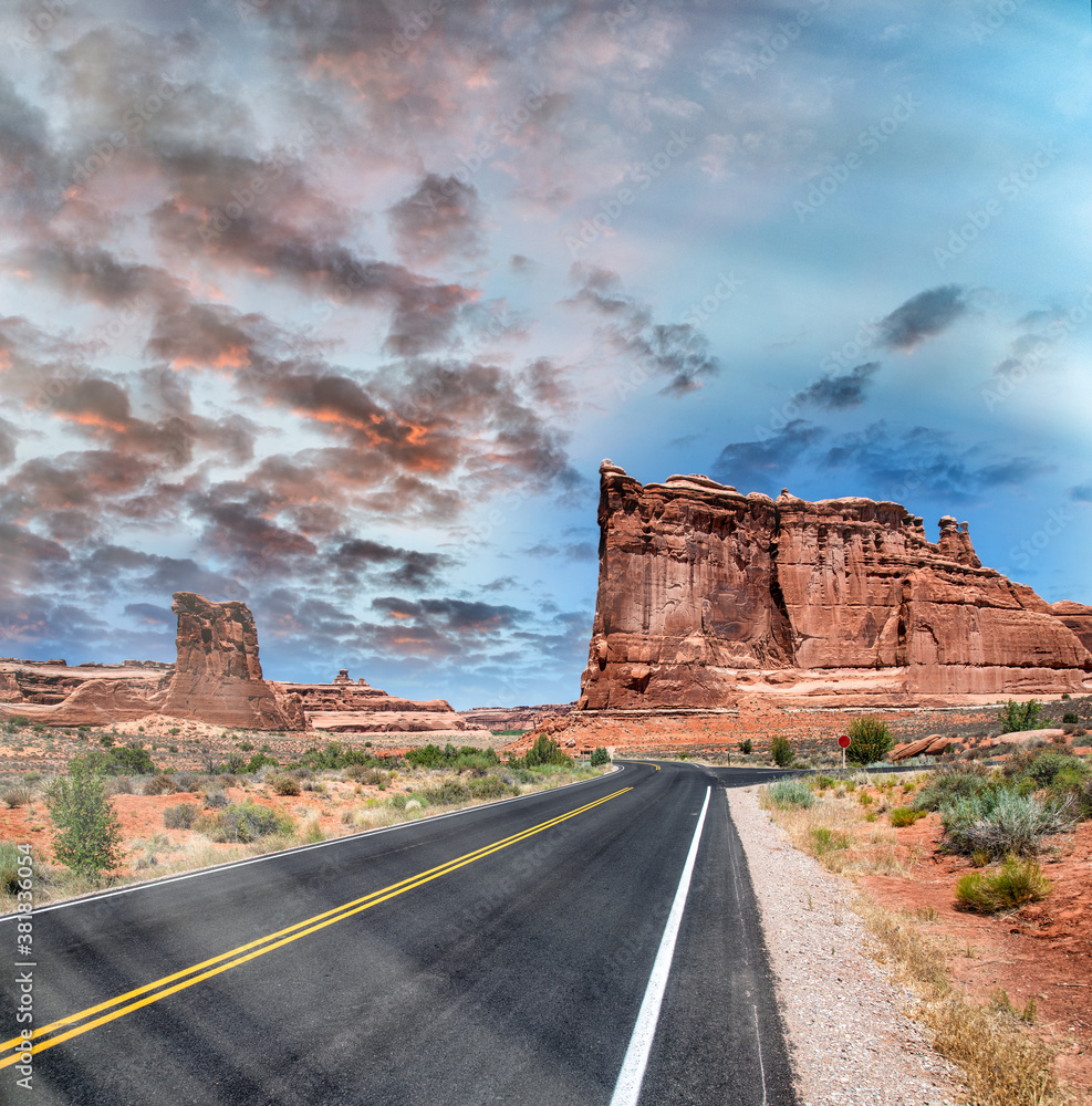 Sunset in Arches National Park, Utah, USA Sunset in Arches National Park, Utah, USA