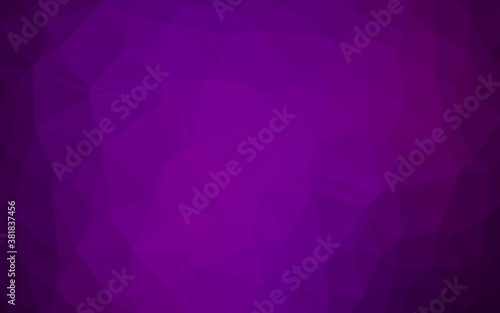 Dark Purple vector blurry triangle pattern. A completely new color illustration in a vague style. Template for your brand book.