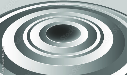 Multilayered silver round frame. Vector illustration EPS10
