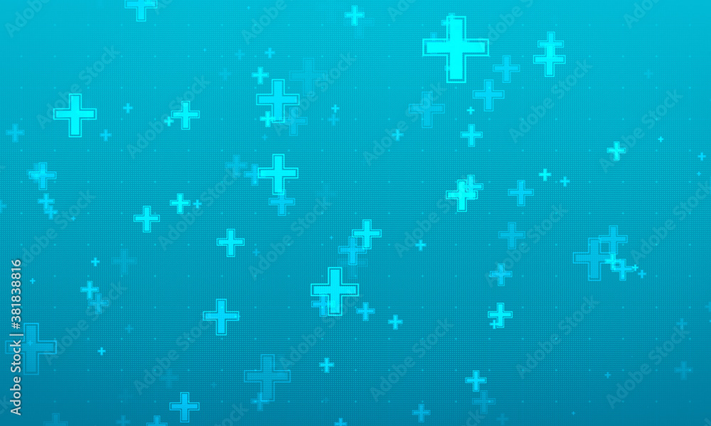 Blue Green Background Plus Icon Floating Beautiful. Blue Green Background Plus Icon Floating Beautiful.
