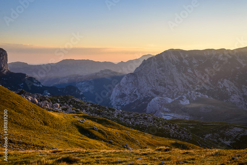 Sunset on Durmitor mountain