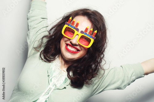 happy funny woman