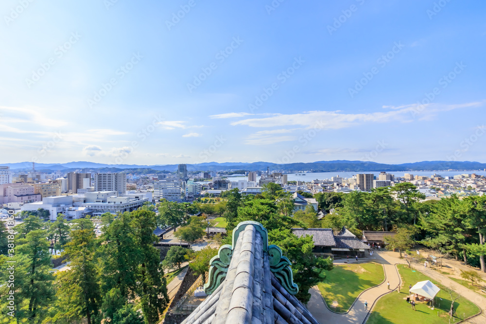 松江城から見た松江市内　島根県松江市　Matsue city seen from Matsue Castle Shimane-ken Matsue city