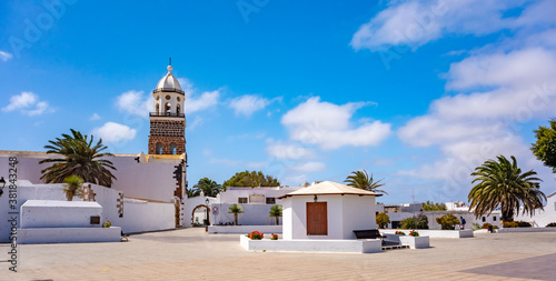 Teguise, Lanzarote, Canary Island, Church Iglesia de Nuestra Senora de Guadalupe on main square photo