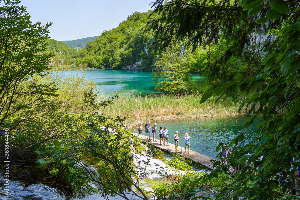Walking in Plitvice Lakes National Park, Croatia