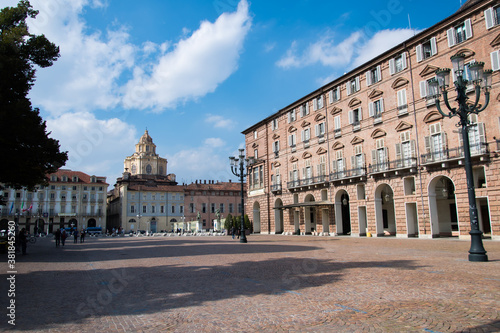 Empty square in Turin