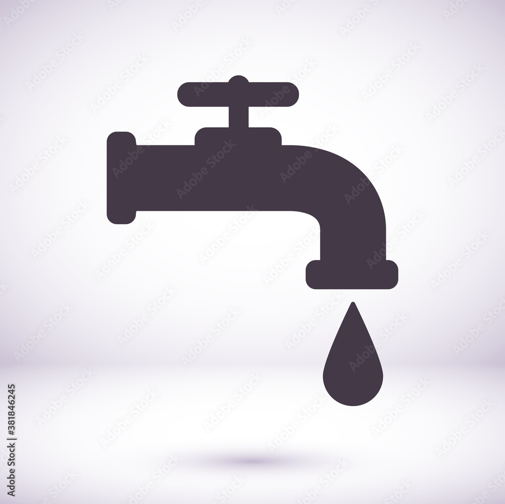 Vector icon faucet, design illustration for web c faucet. Flat style faucet. Vector icon faucet, design illustration for web c faucet. Flat style faucet.