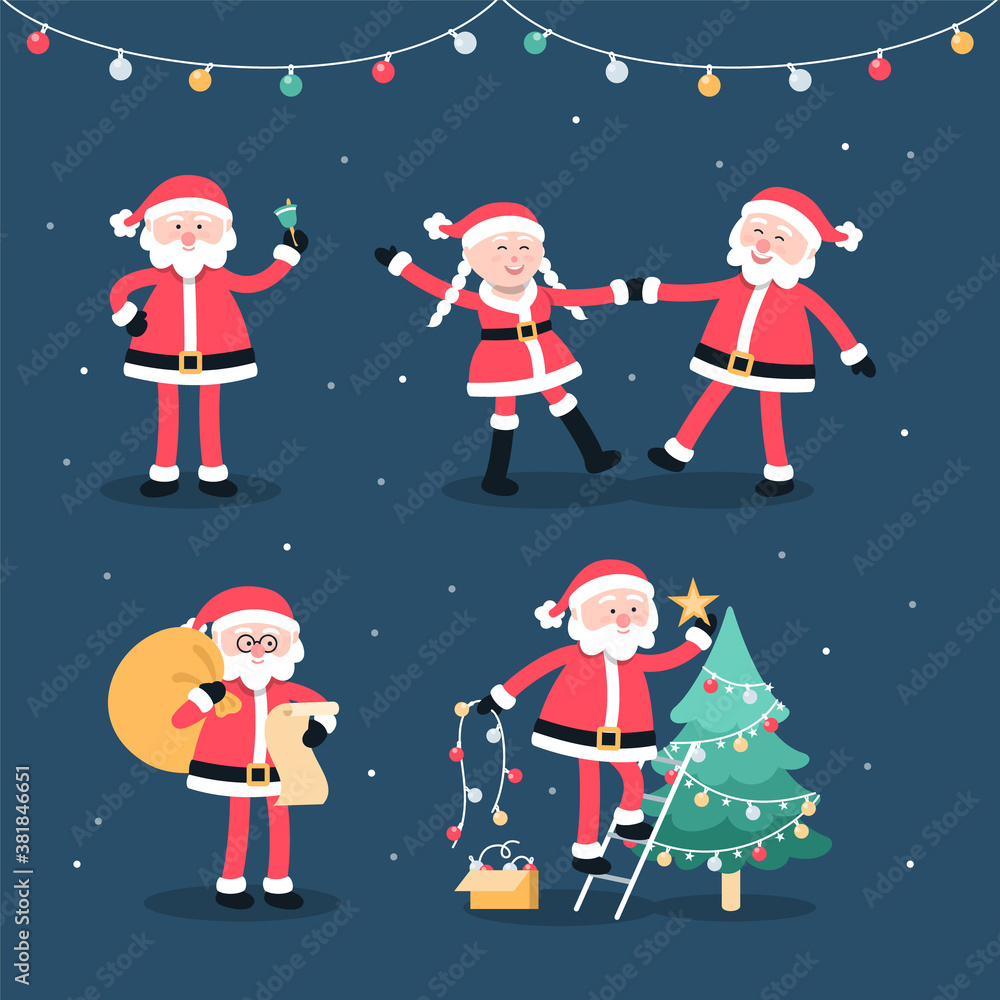 Colección de Santa Claus de Navidad Colección de Santa Claus de Navidad