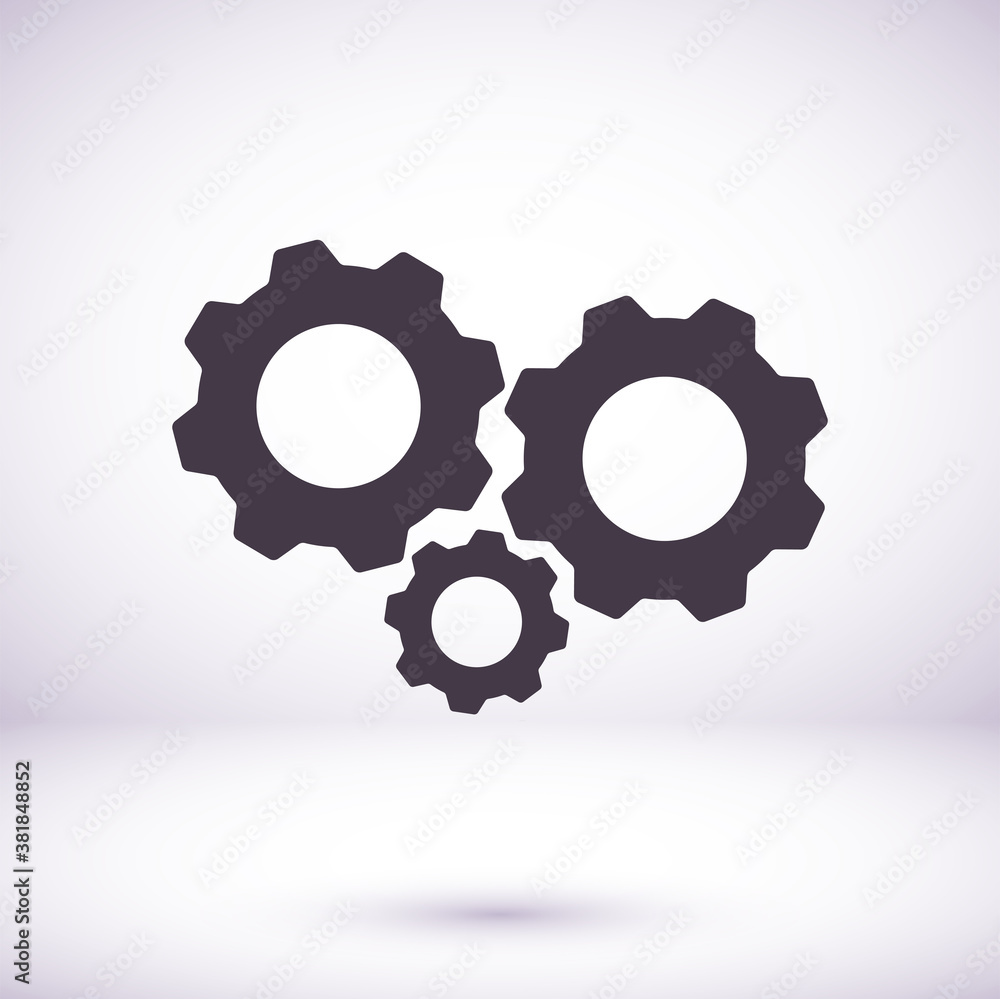 Settings isolated vector icon. Gear symbol. vector icon Gear tool or button for web application or UI. vector icon Trendy flat style Settings isolated vector icon. Gear symbol. vector icon Gear tool or button for web application or UI. vector icon Trendy flat style
