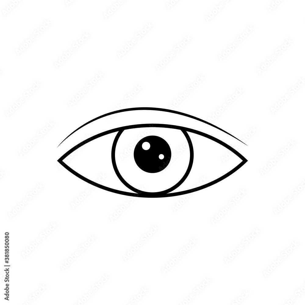 Eye black icon. Occult mystic eye symbol. Esoteric sign. Vector illustration isolated on white. Eye black icon. Occult mystic eye symbol. Esoteric sign. Vector illustration isolated on white.