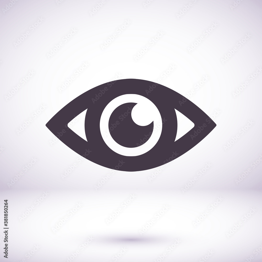 Eye vector icon. Open eye icon, The eye of the beholder. vector icon Web design icon. Symbol of the human eye.