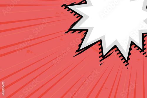 Pop art style background illustration with speech bubble