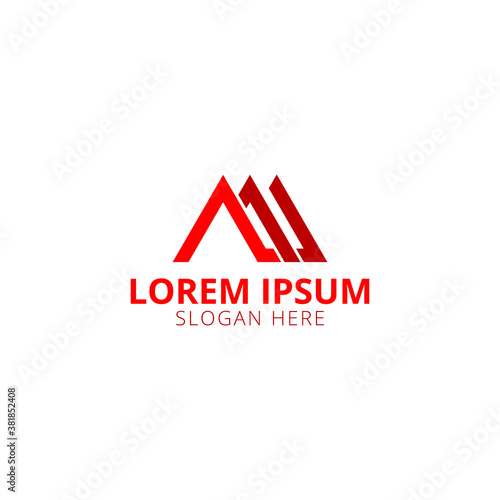 Creative And Unique MM Letter Logo Design Template