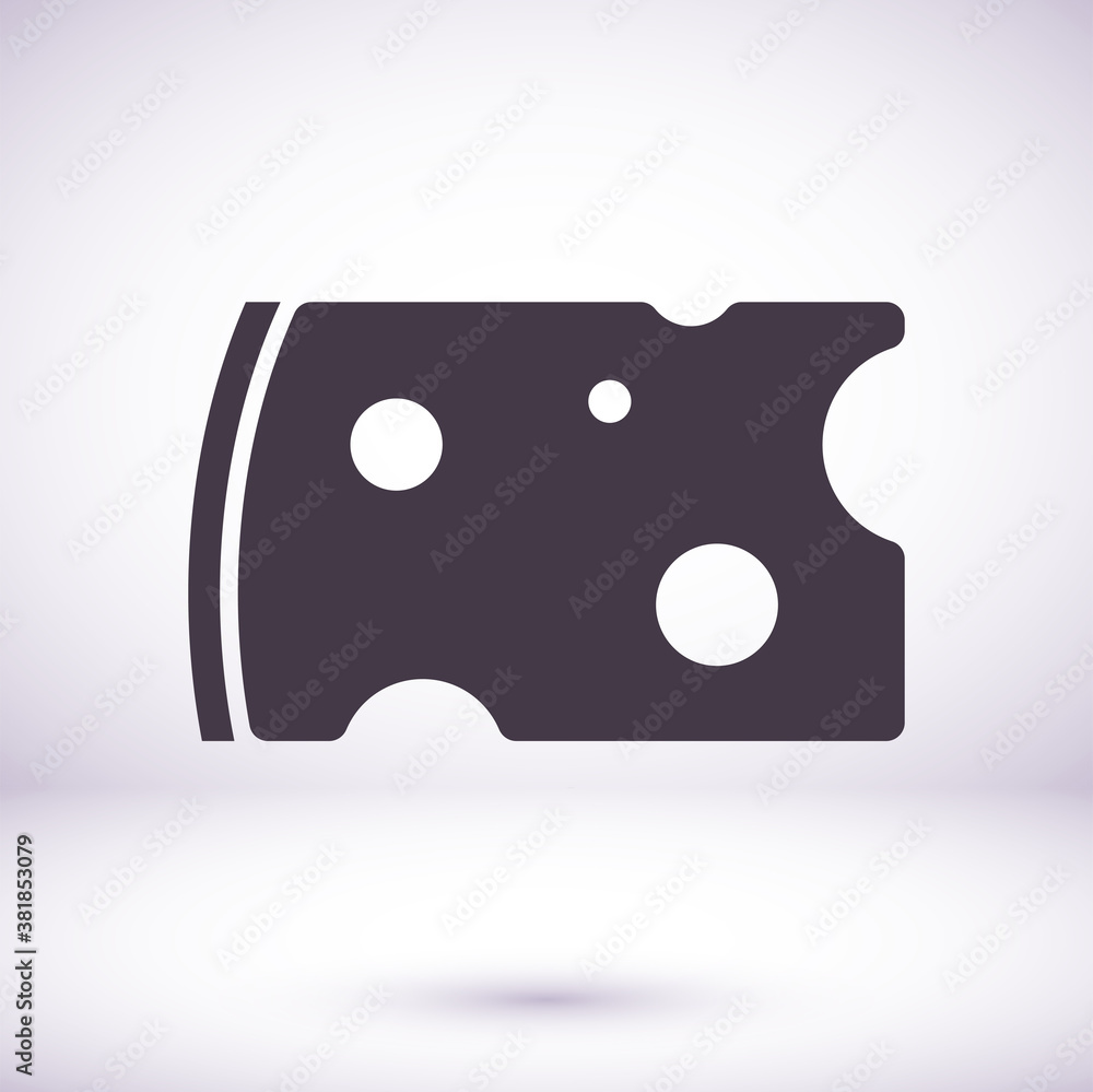 Cheese icon vector, filled flat sign, solid pictogram isolated icon vector on white, icon vector logo illustration Cheese icon vector, filled flat sign, solid pictogram isolated icon vector on white, icon vector logo illustration