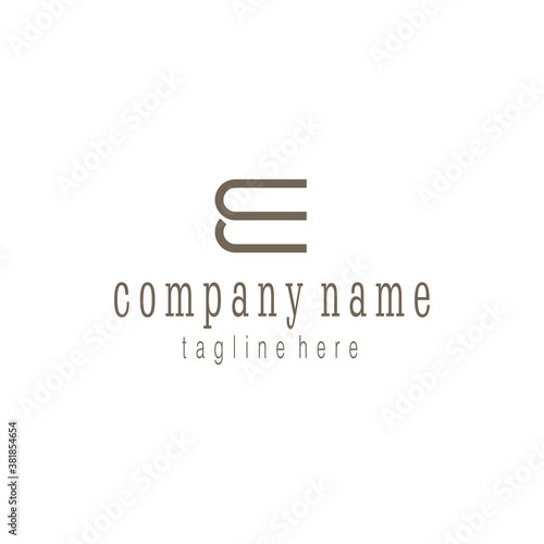 Letter e creative logo, initials illustration, vector design template