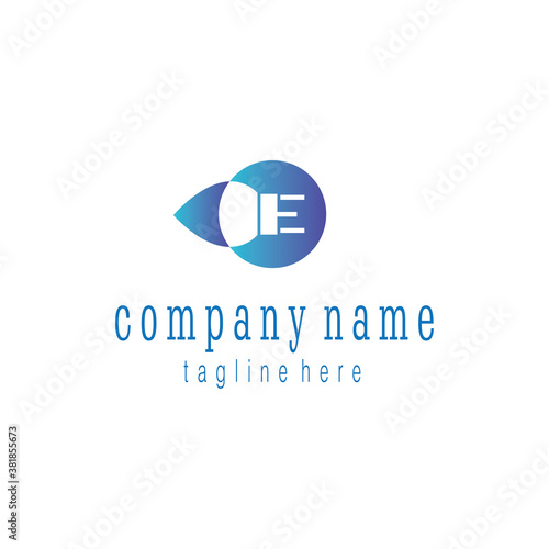 Free Download Letter e creative logo, initials illustration, vector design template - GFXLoad