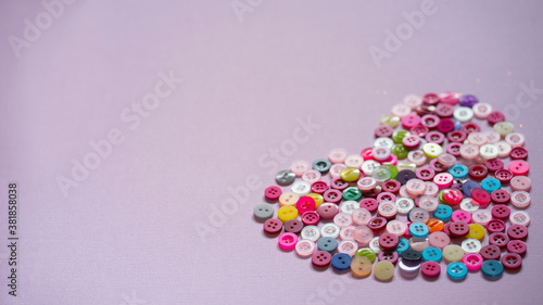 Top view Colorful Shirt Button