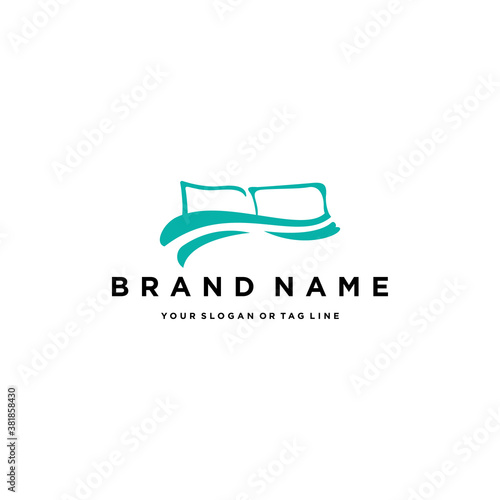 pillow covers logo design vector
