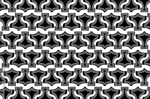 Thor's Hammer - background, Thor Hammer icon black and white  pattern, Mjollnir