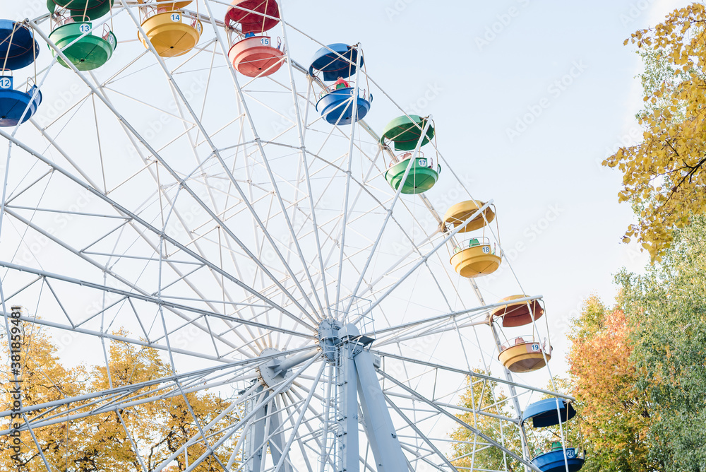 Ferris wheel, rides in the park Ferris wheel, rides in the park
