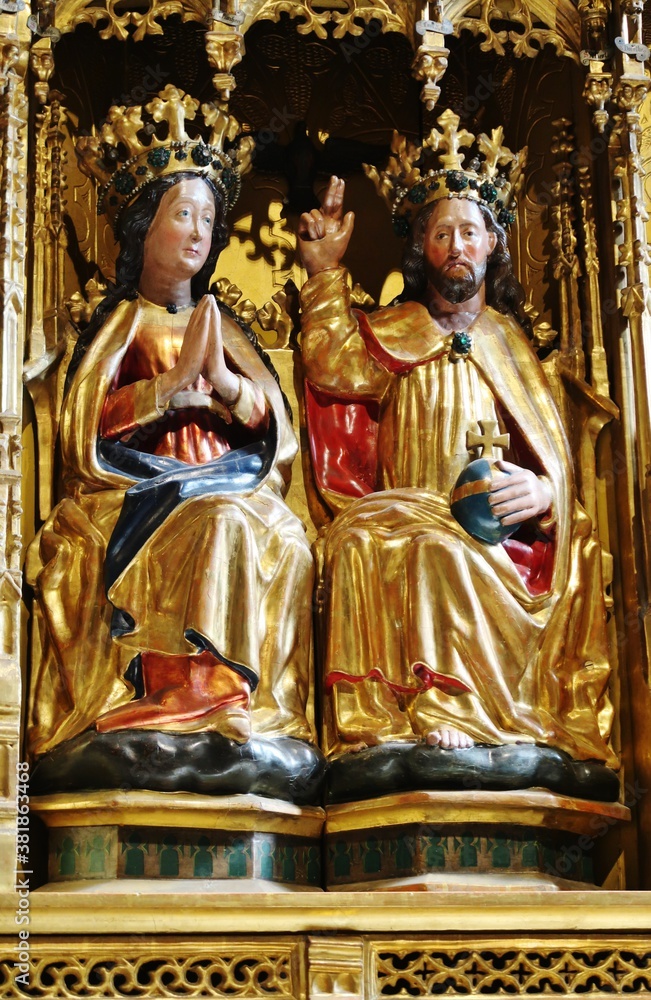 Obraz premium Christus und Maria, Rottweil, Heilig-Kreuz-Münster