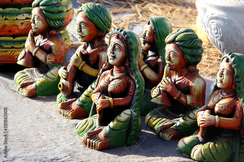 decorative musician Sculpture handcraft of clay
