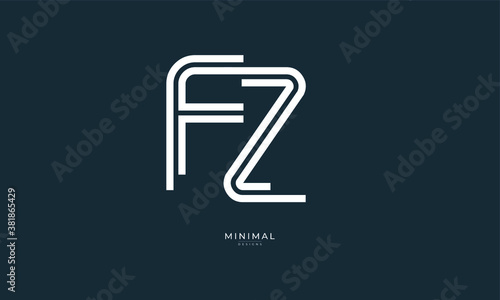 alphabet letter icon logo FZ
