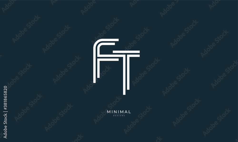 alphabet letter icon logo FT alphabet letter icon logo FT