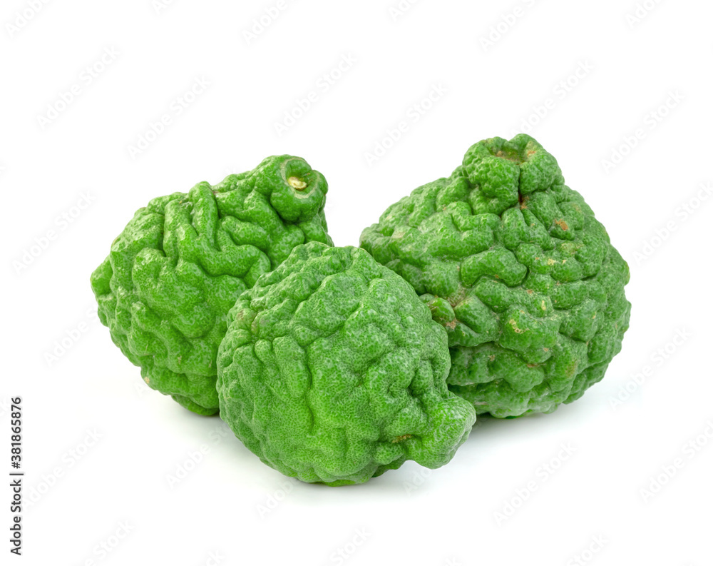 Fototapeta premium fresh bergamot fruit isolated on white background