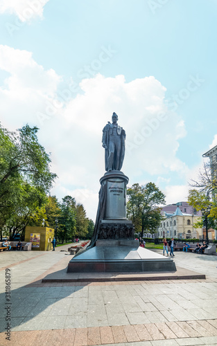 Monument to Alexander Sergeyevich Griboedov, Chistoprudny Boulevard in Moscow.