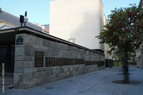 jewish memorial in paris (france) photo