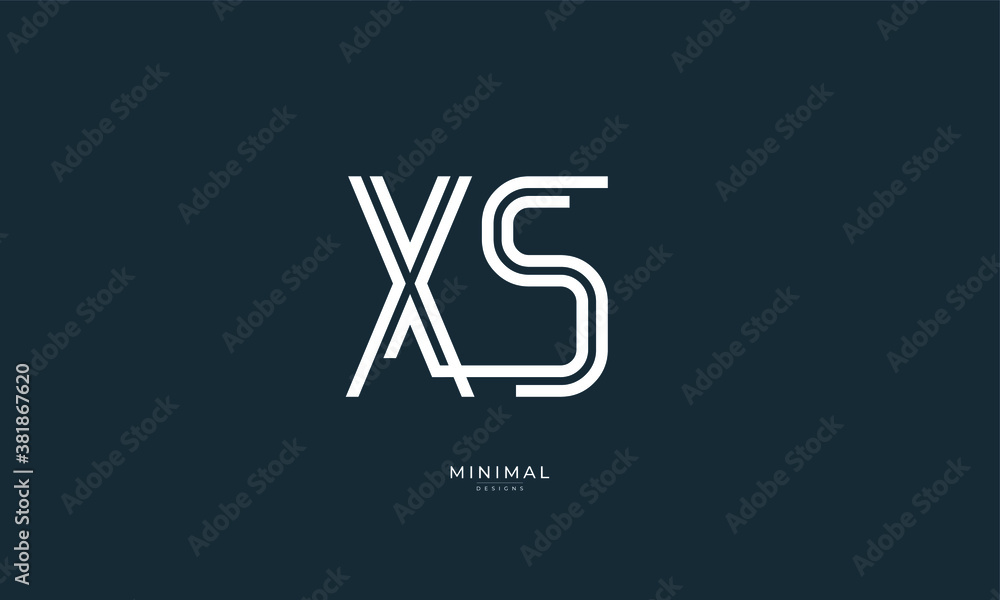 alphabet letter icon logo XS alphabet letter icon logo XS