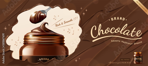 Chocolate spread ad template
