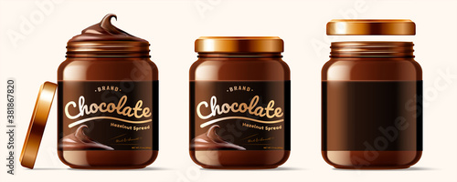Chocolate spread jar set